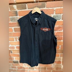 Harley-Davidson Black Collared Shirt with Logo